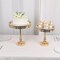 2 pcs 12" and 10" Gold Round Metal Cake Stand Mirror Top Wedding Decorations